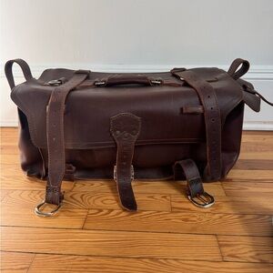 Vintage Leather Travel Satchel for Men